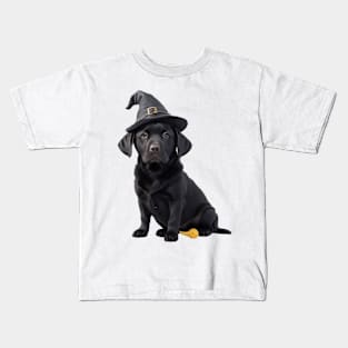 Cute Labrador Witch Kids T-Shirt